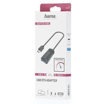 Адаптер HAMA USB-C мъжко - USB 3.2 Gen 1 A женско, 5Gbit/s, 0.15 м., Черен Изображение
