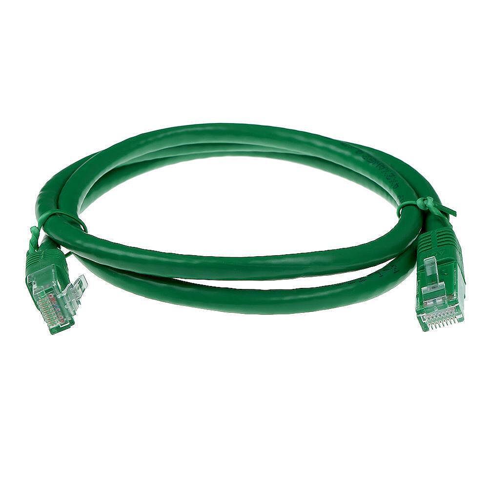 Мрежов пач кабел ACT U/UTP, CAT 6, RJ-45 - RJ-45, 1.0 m, Медни проводници, Зелен, Булк опаковка Изображение