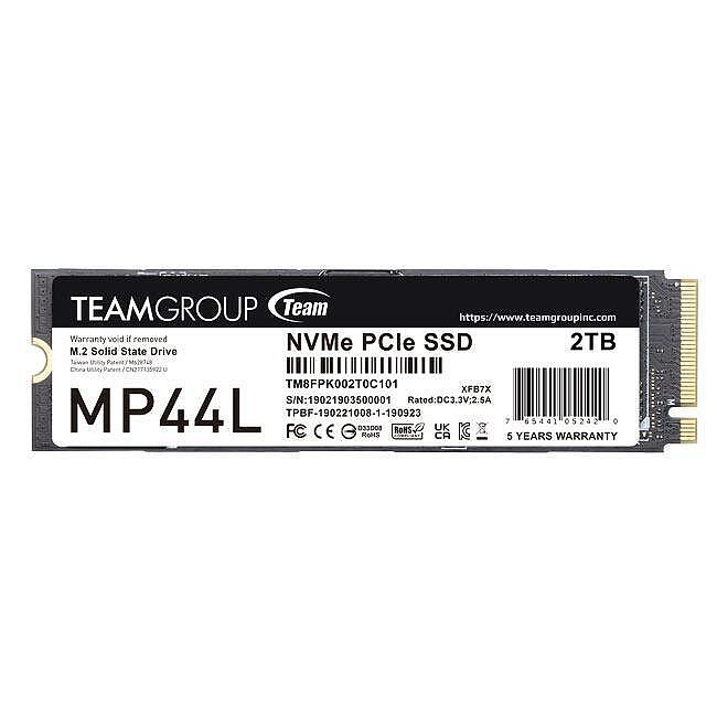 Solid State Drive (SSD) Team Group MP44L, M.2 2280 NVMe 500GB PCI-e 4.0 x4 Изображение
