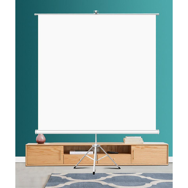 Екран на стойка ESTILLO, 180 x 180, 1:1, Бял Изображение
