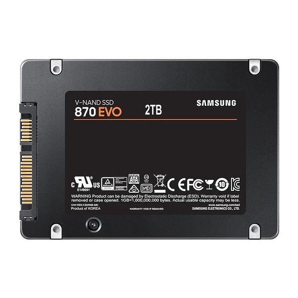 Solid State Drive (SSD) SAMSUNG 870 EVO SATA 2.5”, 2TB, SATA 6 Gb/s, MZ-77E2T0B/EU Изображение