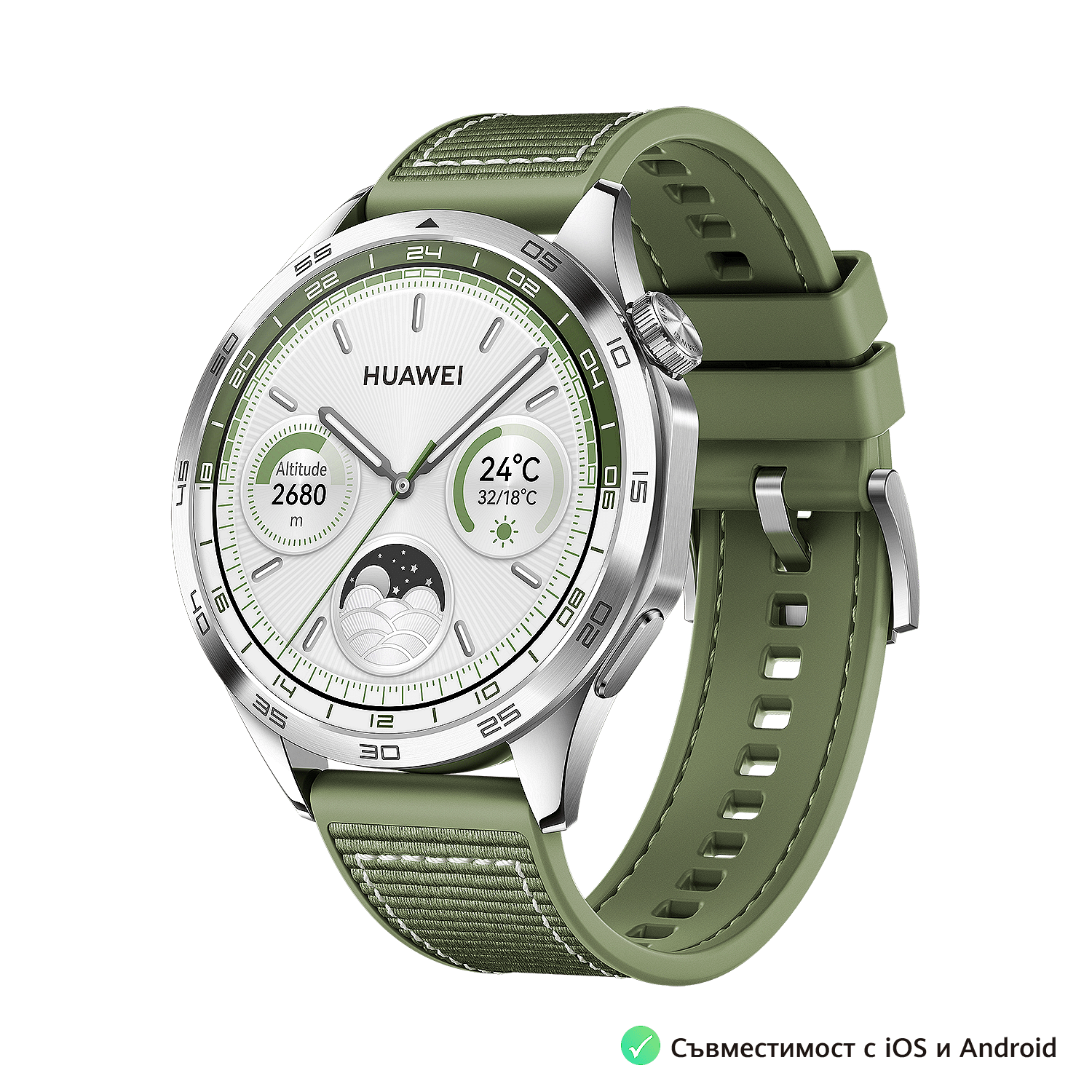 Смарт часовник Huawei WATCH GT 4 Phoinix GREEN 46mm B19W 55020BGV , 1.43 Изображение