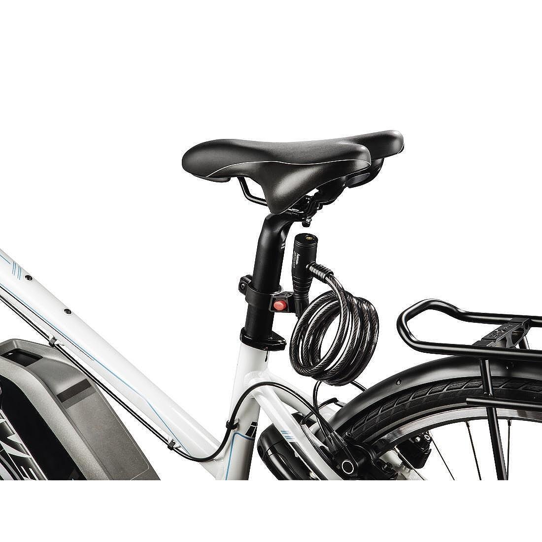 Заключващо устройство за велосипед HAMA, Спирала, 120 см, Черен Изображение