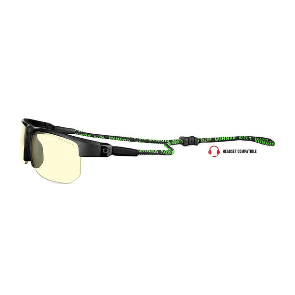 Геймърски очила GUNNAR Razer Torpedo X, Amber, Зелен/Черен Изображение