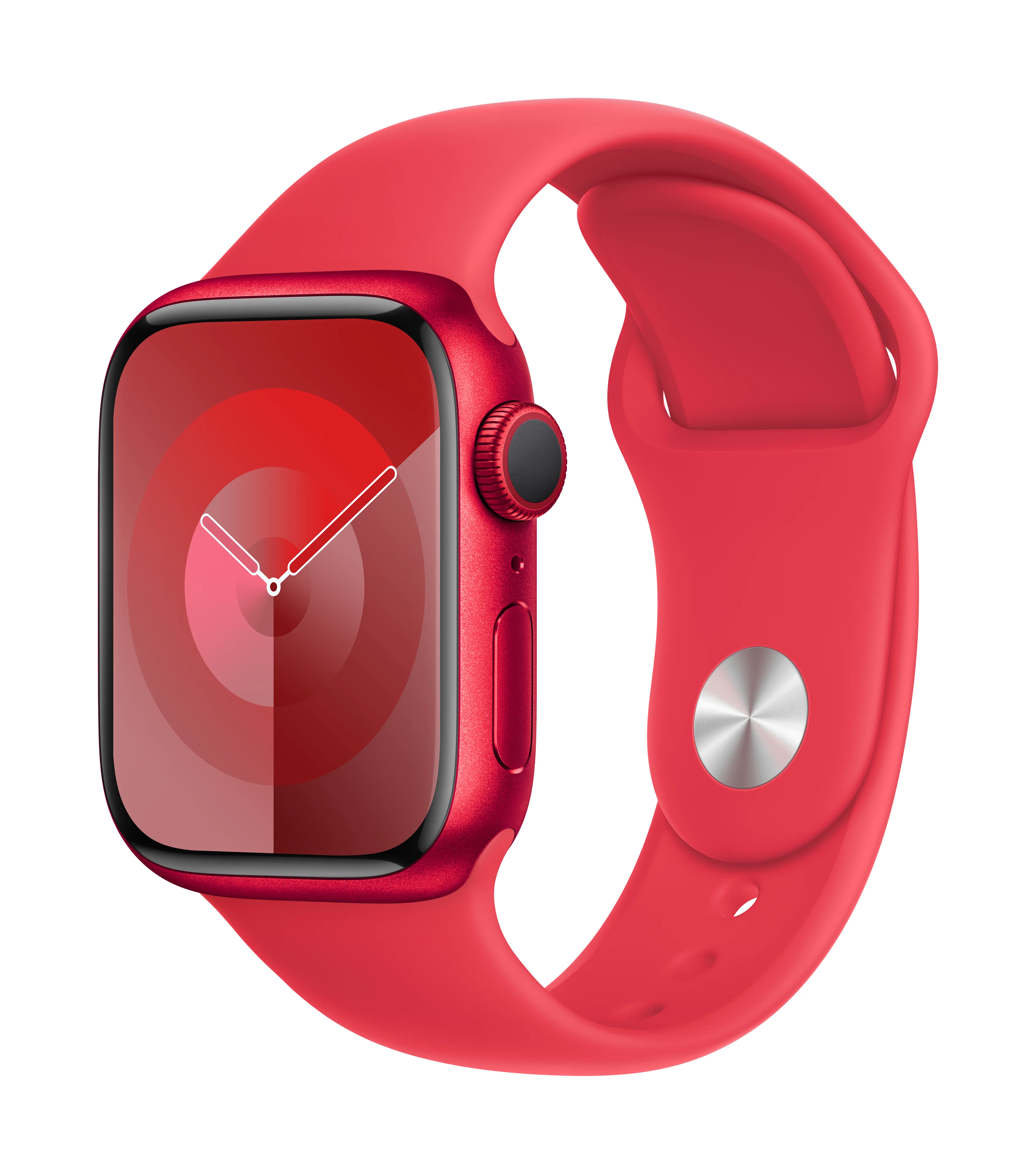Смарт часовник Apple Watch 9 41mm RED/RED Band M/L mrxh3 , 1.69 , 41.00 , 64 , Apple S9 SiP 64-bit Dual Core Изображение