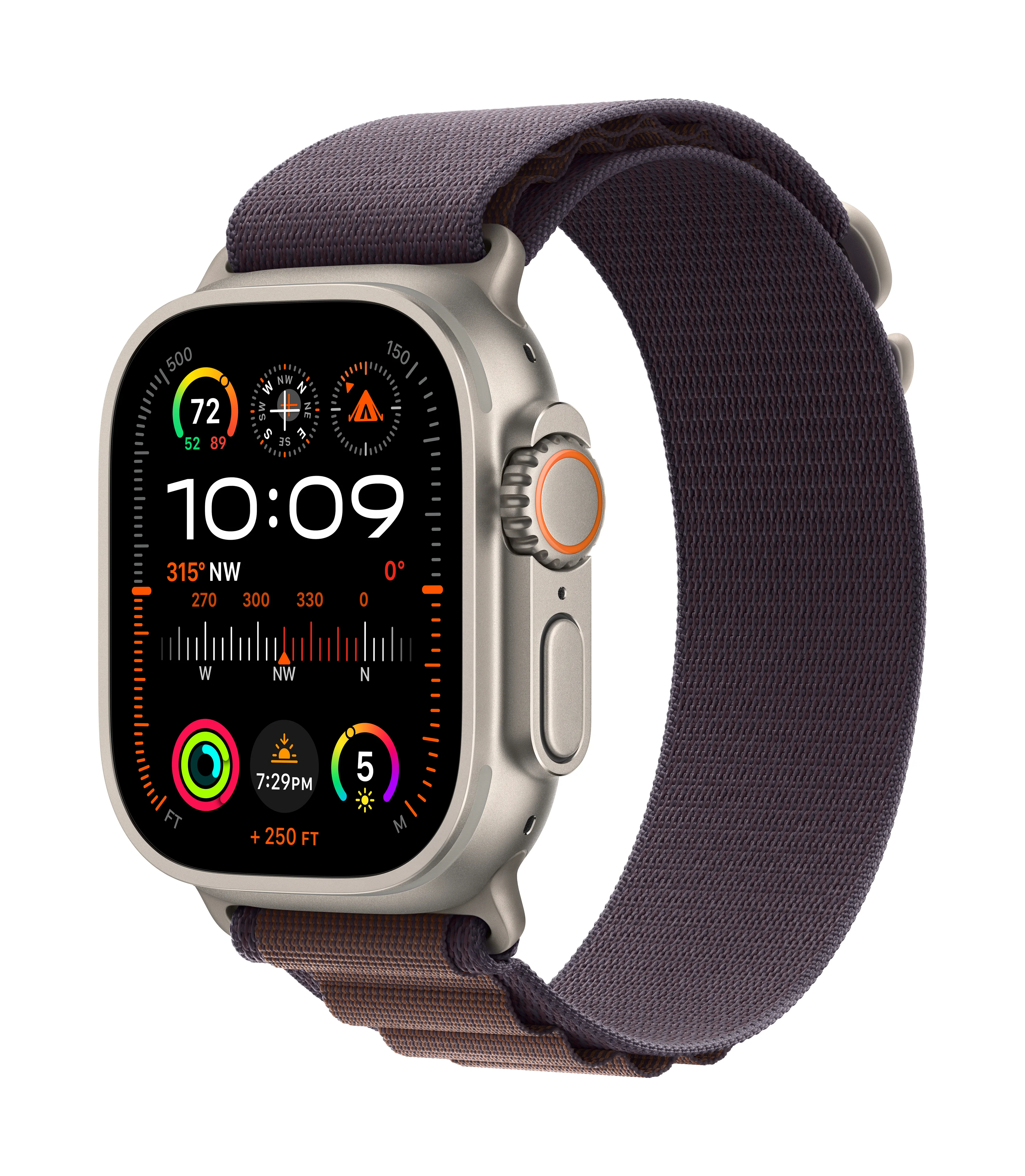Смарт часовник Apple Watch Ultra 2 Cell 49mm Indigo Alpine Loop L mrew3 , 1.92 , Apple S9 SiP 64-bit Dual Core , 64 Изображение