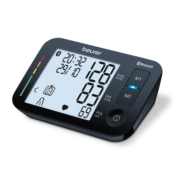 Beurer BM 54 BT with Bluetooth upper arm blood pressure monitor, XL display, circumferences from 22 to 44 cm, Wireless transfer, 2 x 60 memory spaces,Risk indicator, Arrhythmia detection, Изображение
