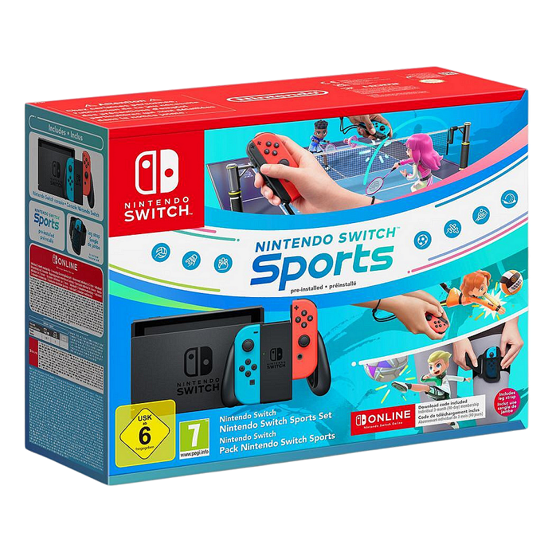 Конзола Nintendo Switch (RED/BLUE JOY-CON) + Игра Nintendo Sports Изображение