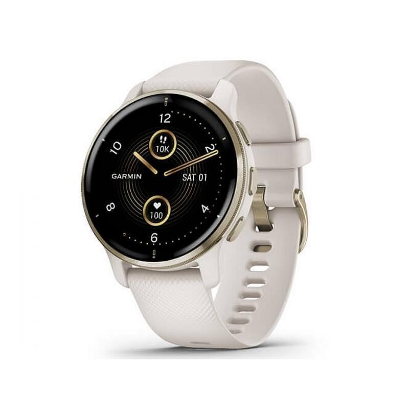 Смарт часовник Garmin Venu 2 Plus White+Cream Gold 010-02496-12 , 33.00 Изображение