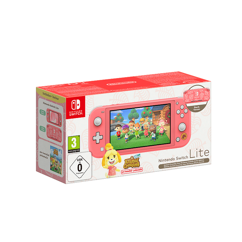 Конзола Nintendo Switch Lite Coral Animal Crossing Изображение