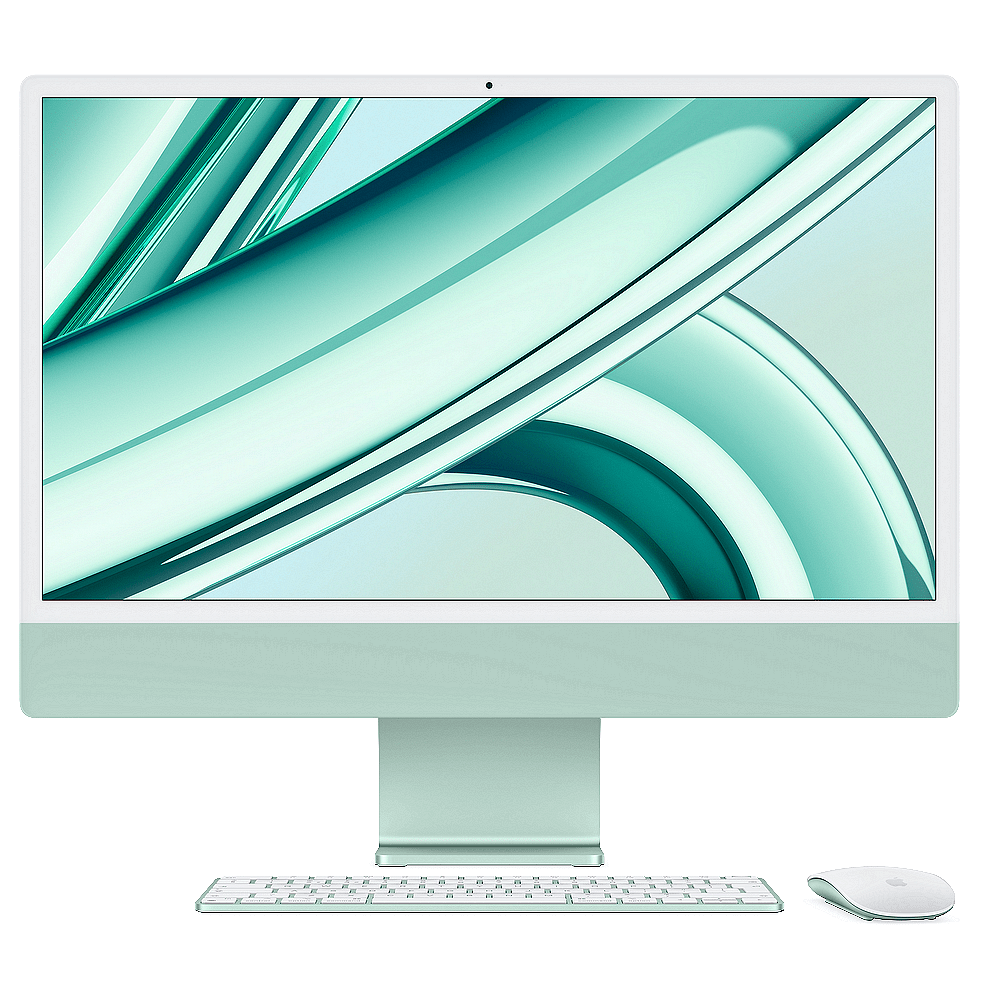 Компютър Apple iMac 24" M3 256GB Green mqra3 , 24.00 , 256 SSD , 8 , Apple M3 8-Core GPU , Mac OS Изображение