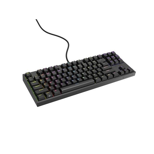 Genesis Gaming Keyboard Thor 404 TKL Black RGB Backlight US Layout Yellow Switch Изображение