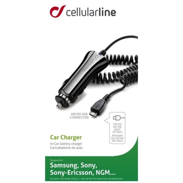 Зарядно устройство Cellularline 12V MICROUSB ЗА SAMSUNG Изображение