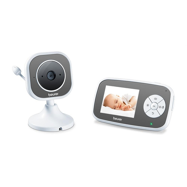 Beurer BY 110 video baby monitor,  2.8'' LCD colour display,infrared night vision function,4 gentle lullabies,Intercom function,Motion and sound alarm,Range of up to 300 m,The monitor is Изображение