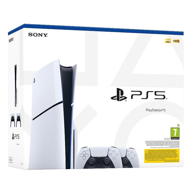 Конзола PlayStation 5 (Slim) Standard Edition + Втори DualSense Изображение
