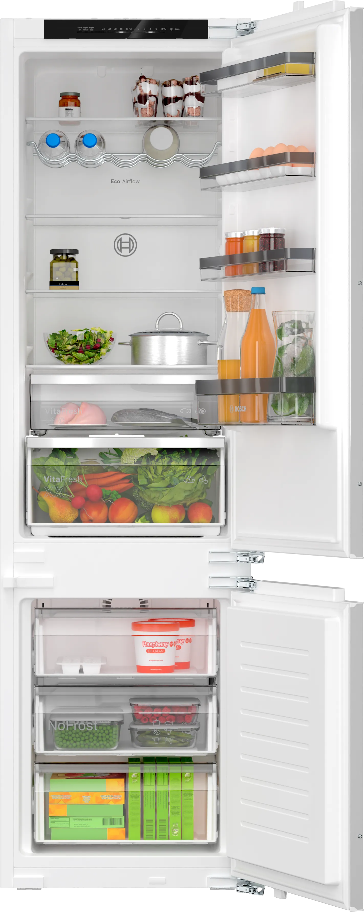 Вграден хладилник с фризер Bosch KIN96VFD0 , 290 l, D , No Frost , Да Изображение