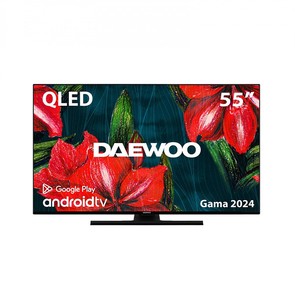 Телевизор Daewoo D55DH55UQMS QLED ANDROID TV , 139 см, 3840x2160 UHD-4K , 55 inch, Android , QLED                                                                                               Изображение