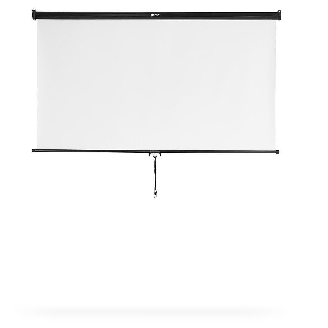 Екран за стена Roll-up, 175 x 175 cm; 1:1, мобилен, за таван или стенен монтаж, бял Изображение