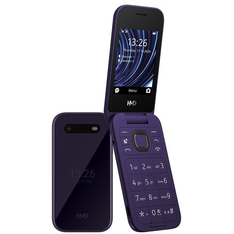 Мобилен телефон HMD 2660 FLIP 4G VIOLET TA-1711 Мобилен телефон HMD 2660 FLIP 4G VIOLET TA-1711 Изображение