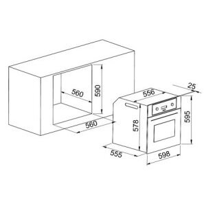 Фурна за вграждане Crown FCM 600A IX