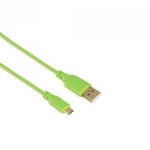 Кабел Hama 135702 FLEXI-SLIM GREEN USB-MICROUSB 0.7 Изображение