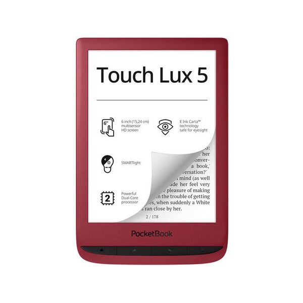 Електронна книга PocketBook PB628 TOUCH LUX 5 Ruby Red , 6.00 , 8 Изображение