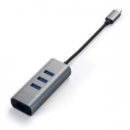 HUB USB Satechi Aluminium Type-C Hub (3x USB 3.0, Ethernet)