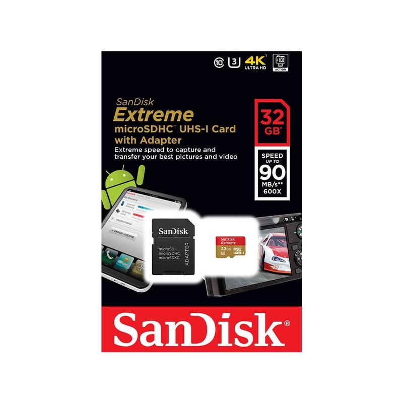 Карта памет SanDisk MICRO SD 32GB EXTREME SDSQX**-032G-GN6MA