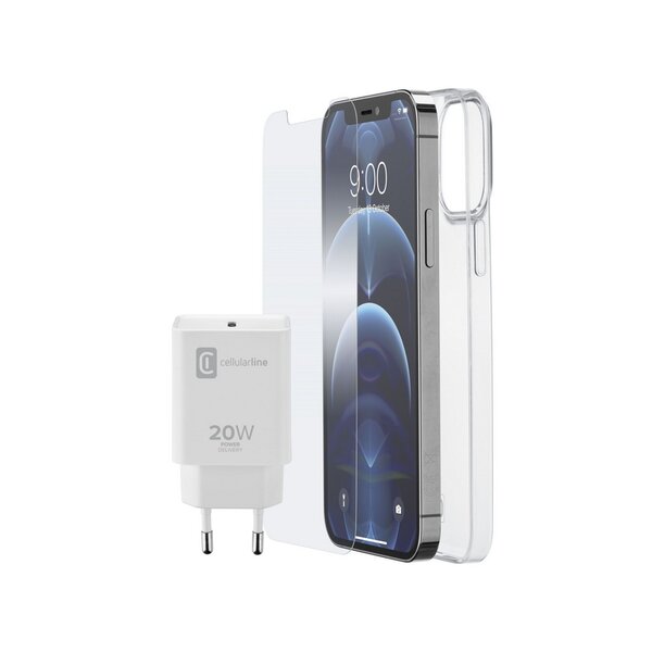 Калъф Cellularline iPhone 12 Pro Max + протектор + зарядно Изображение