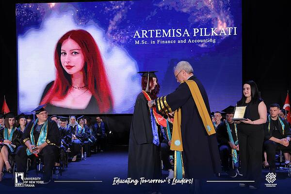 Celebrating Excellence: Artemisa Pilkati Named Best Master's Student in Finance and Accounting