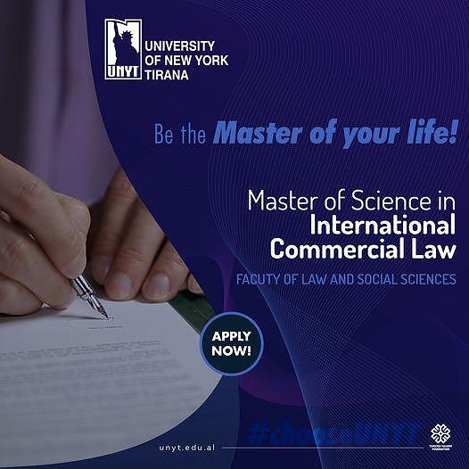 Master Your Future in Global Trade: Enroll in the MS in International Commercial Law at University of New York Tirana!