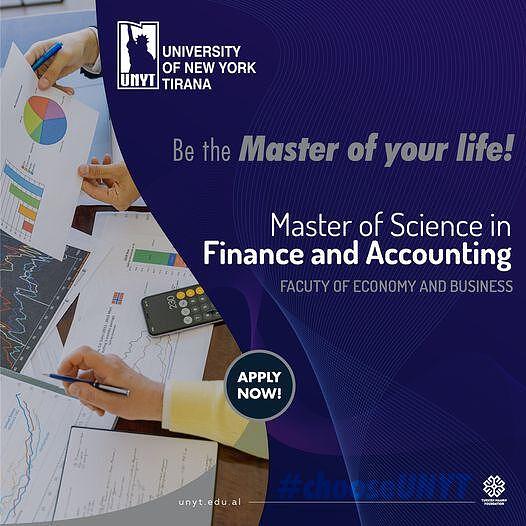 Forge Your Future with a Master's in Finance and Accounting at University of New York Tirana!