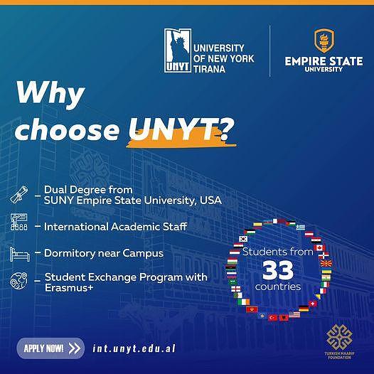 Begin Your Journey at the University of New York Tirana!