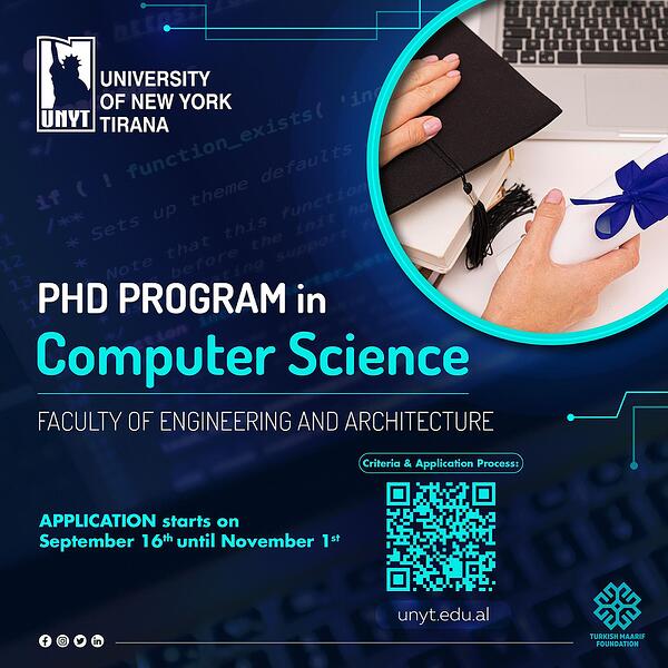 New PhD Program in Computer Science at the University of New York Tirana