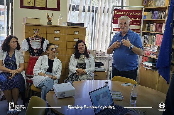 "Prof. Dr. Fatos Tarifa Returns to Petro Nini Luarasi High School: Celebrating the European Day of Languages"