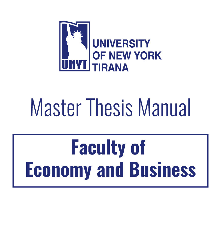 Faculty of Economy and Business Master Thesis Manual