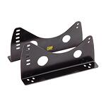 COUPLE OF SEAT BRACKETS WITH LATERAL ATTACHMENTS STEEL THICK 3 MM BLACK