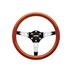 MUGELLO:WOODEN STEERING WHEEL.D.350mm HANDGRIP OVAL:25X23mm