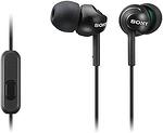 Жични слушалки Sony MDR-EX110AP Black, In-Ear