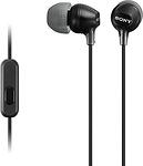 Жични слушалки Sony MDR-EX15AP Black, In-Ear