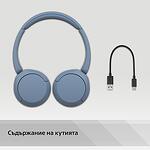 Bluetooth слушалки Sony WH-CH520 Blue, On-Ear