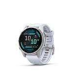 Часовник Garmin Fenix 8 - 43 мм AMOLED Silver с Бяла Каишка