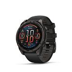 Часовник Garmin Fenix 8 - 47 мм AMOLED Sapphire DLC Titanium с Черна и Сива Каишка