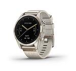 Garmin Часовник epix Pro (Gen 2) - Sapphire Edition 42 мм - Soft Gold с Cream Heathered Nylon Каишка