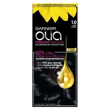 Garnier Olia, Боя за коса без амоняк, 1.0 дълбоко черно