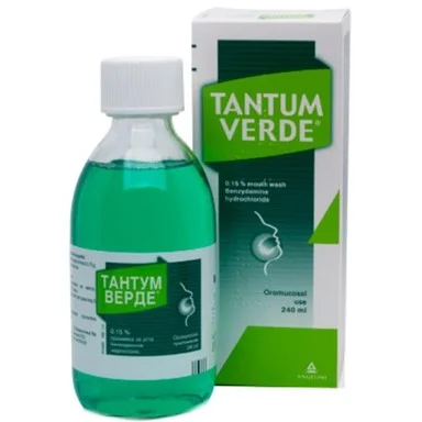 Тантум Верде, при възпалено гърло, 240 мл, от Angelini Pharma