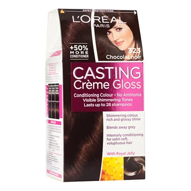 L'Oréal Casting Creme Gloss, боя за коса без амоняк, №323 тъмен шоколад