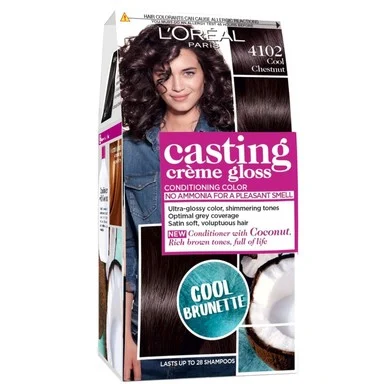 L'Oréal Casting Creme Gloss, боя за коса без амоняк, №4102 хладен кестен