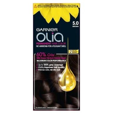 Garnier Olia, Боя за коса без амоняк, №5.0 кафяв