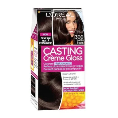 L'Oréal Casting Creme Gloss, боя за коса без амоняк, №300 тъмно кафяв